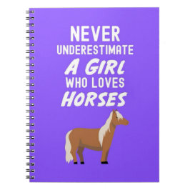Cuaderno Cute Pink Horse Gifts For Baby Girls Kids Lover   