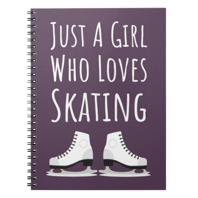 Cuaderno Cute Pink Ice Skating Gifts Skater Cool Girls Kids (Frente)