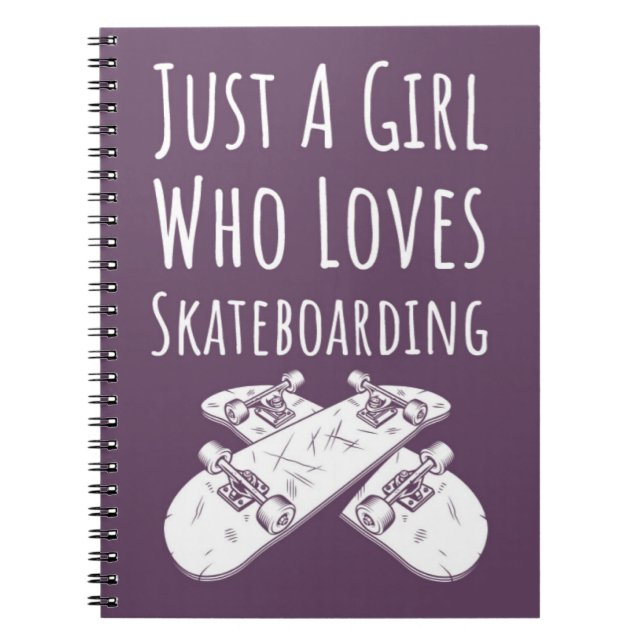 Cuaderno Cute Pink Skateboarder Gifts For Baby Girls Kids (Frente)