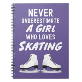 Cuaderno Cute Pink Skating Gifts For Girls Kids Ice Skater