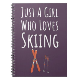 Cuaderno Cute Pink Ski Gifts For Baby Girls Kids Skier