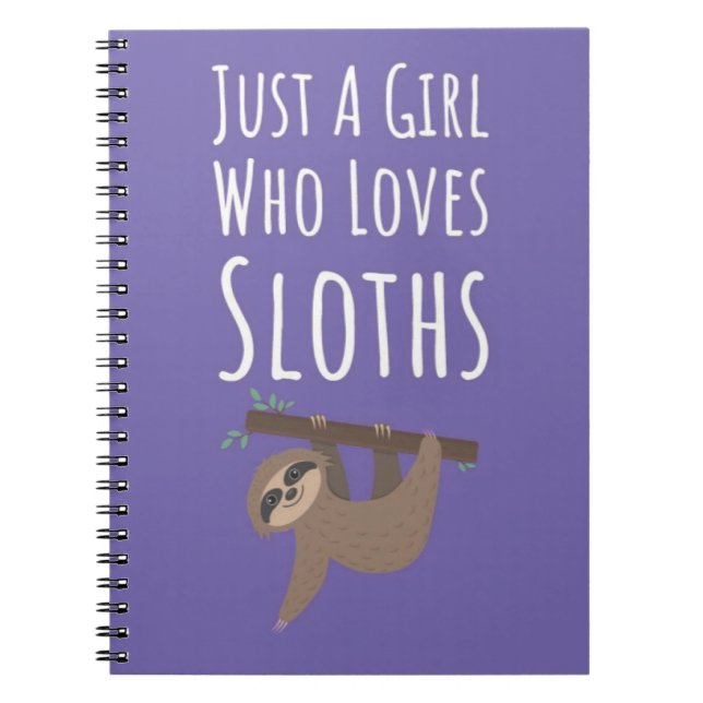 Cuaderno Cute Pink Sloth Gifts For Baby Girls Kids Lover (Frente)