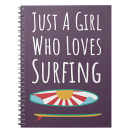 Cuaderno Cute Pink Surfing Gifts For Baby Girls Kids Surfer
