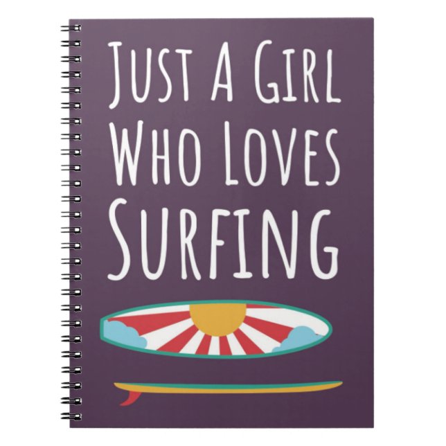 Cuaderno Cute Pink Surfing Gifts For Baby Girls Kids Surfer (Frente)