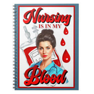 Cuaderno Cute Pinup_ Enfermería en mi sangre