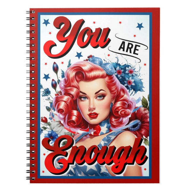 Cuaderno Cute Pinup_ eres suficiente (Frente)