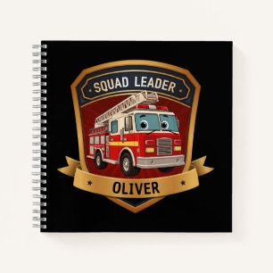 Cuaderno Cute Placa Personalizada de Bombero Personalizada