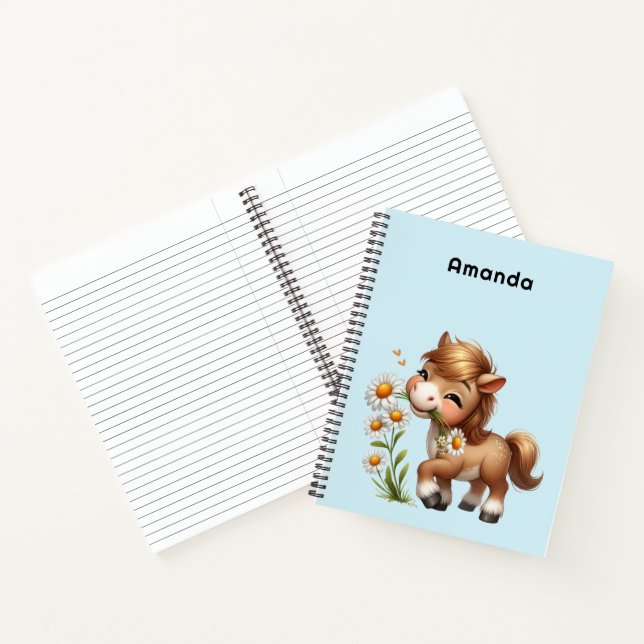 Cuaderno Cute Pony Eating Daisies (Interior)