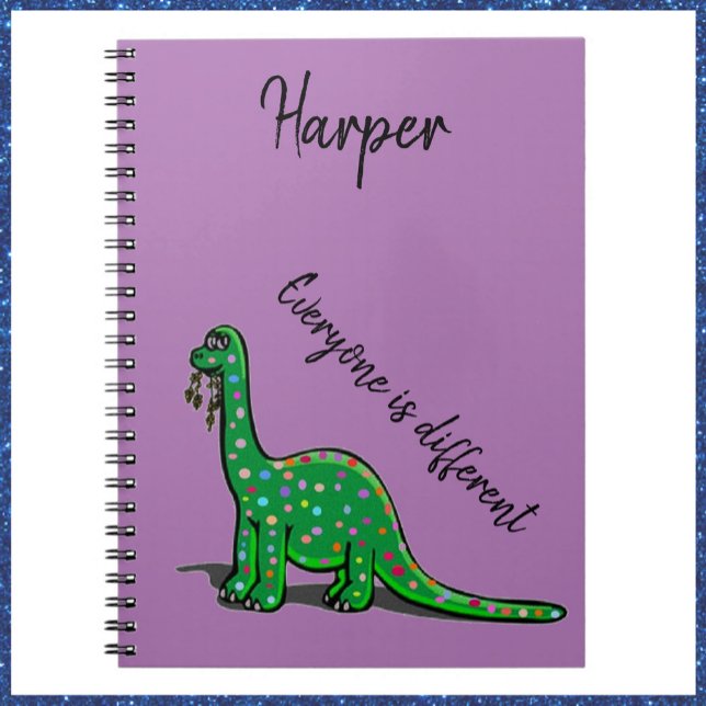 Cuaderno Cute portátil de dinosaurios verdes puros (Subido por el creador)