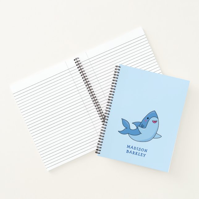 Cuaderno Cute portátil Kawaii para tiburones (Interior)
