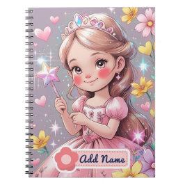 Cuaderno Cute Princess Notebook | Nombre modificable