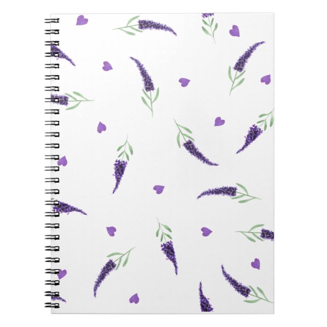 Cuaderno Cute Provenza impermeable lavanda Oso portátil (Frente)