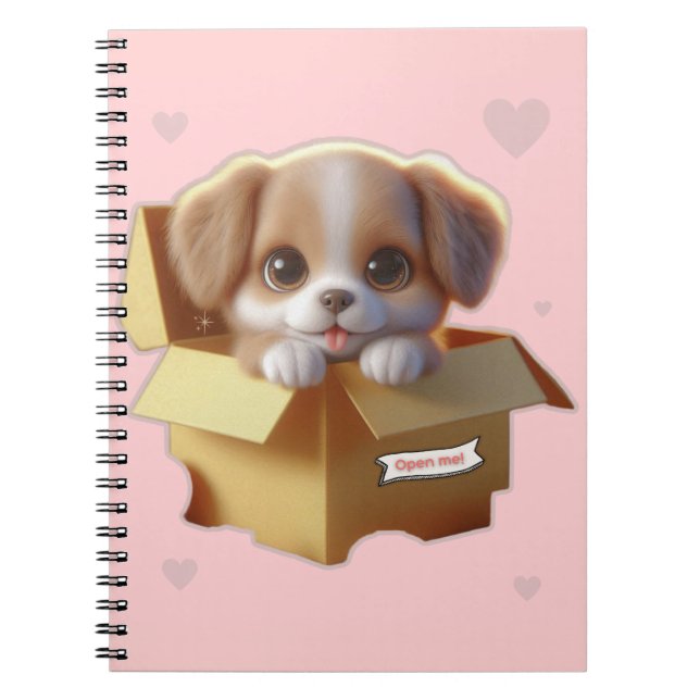 Cuaderno Cute Puppy Notebook | Kawaii Dog Journal (Frente)