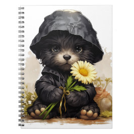 Cuaderno Cute Puppy Raincoat Kawaii Notebook