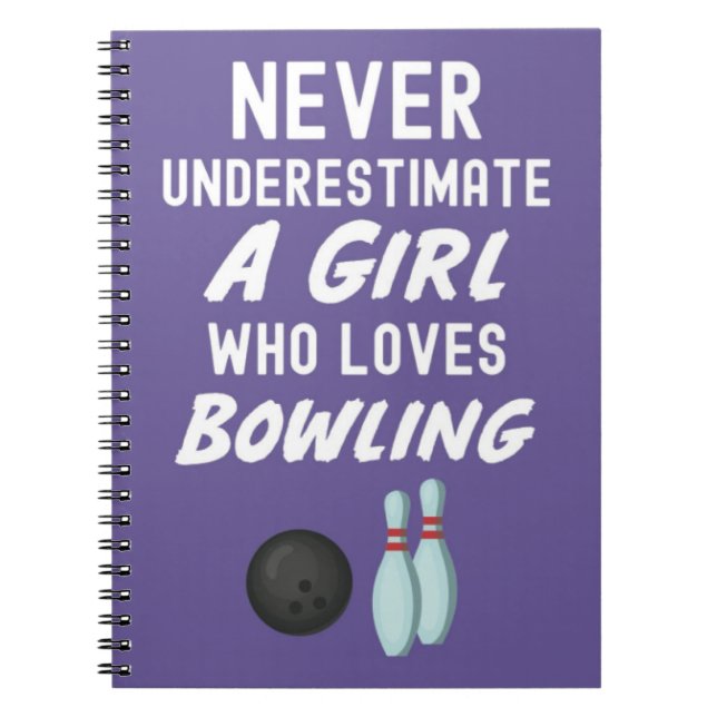 Cuaderno Cute Purple Bowling Gifts For Baby Girls Kids (Frente)