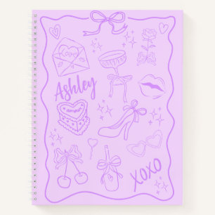 Cuaderno Cute Purple Girly Trendy