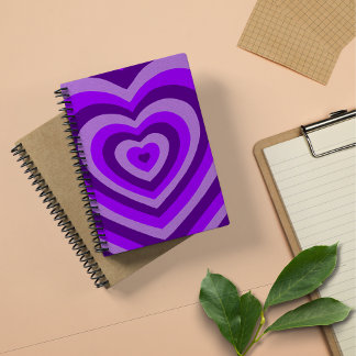 Cuaderno Cute Purple Heart Notebook