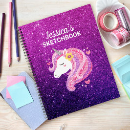 Cuaderno Cute Purpurina Unicornio