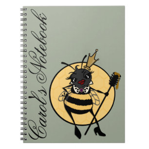 CUADERNO CUTE QUEEN BEE PORTÁTIL ESPIRAL PERSONALIZADO