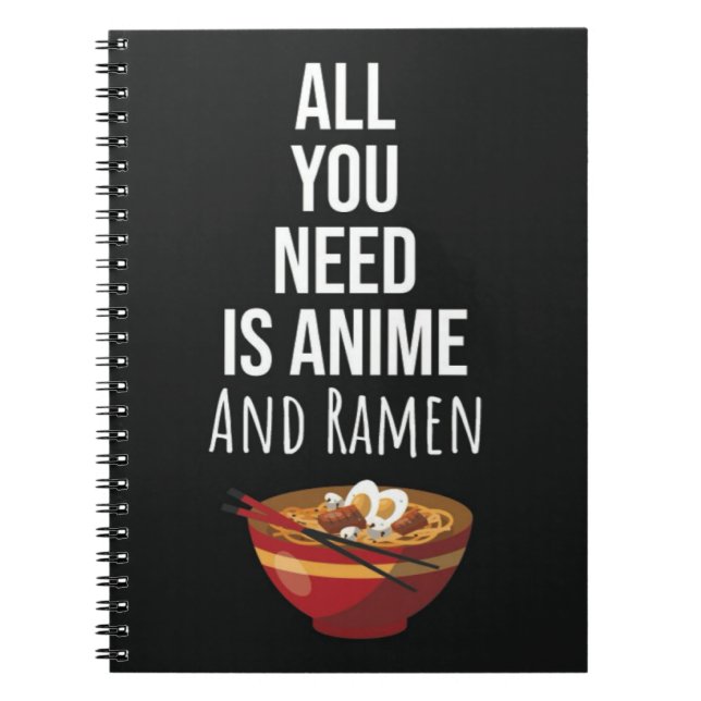 Cuaderno Cute Ramen Anime Gifts Otaku Food Japan Kaiwaii (Frente)