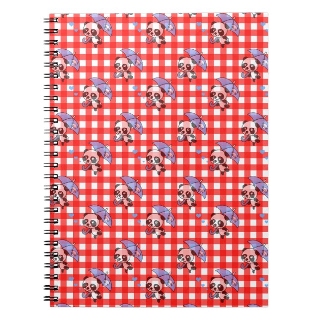 Cuaderno Cute Red Gingham Check (Frente)