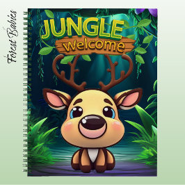 Cuaderno Cute Reindeer Jungle Welcome Deer Wildlife Doe 🦌