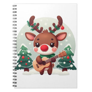 Cuaderno Cute Reno Lúdico con guitarra