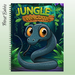Cuaderno Cute reptil serpiente de bienvenida a la selva Dis