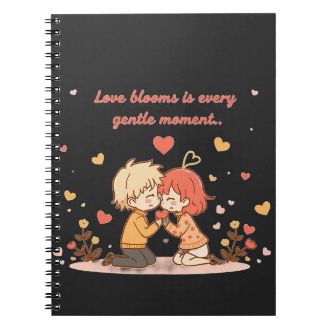 Cuaderno Cute Romantic Anime Couple - Love Moment (Frente)