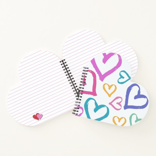 Cuaderno Cute Romantic Pastel Hearts (Interior)