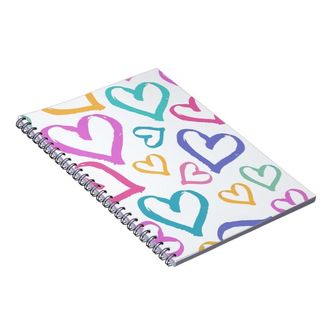 Cuaderno Cute Romantic Pastel Hearts (Lado Derecho)