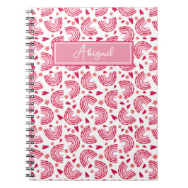 Cuaderno Cute rosa arcoiris y corazón Patrón niños