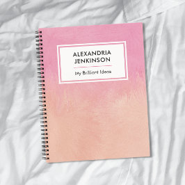 Cuaderno Cute rosa Rubor Peach Stylish Dreamy Resumen Moda
