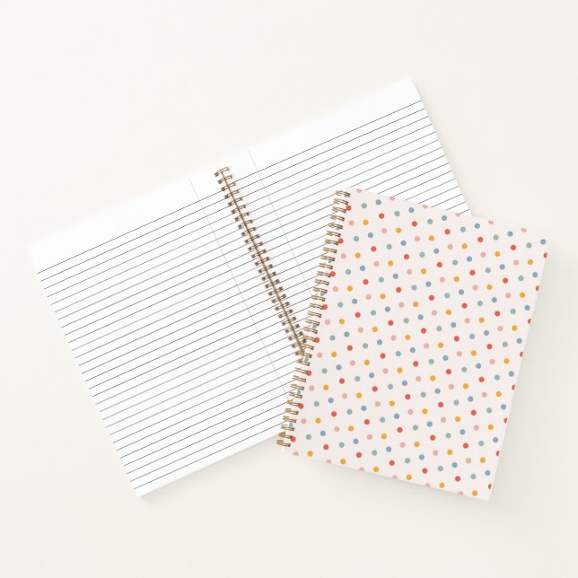 Cuaderno Cute Scattered Mini Polka Dots Muted Terrazzo Spec (Interior)