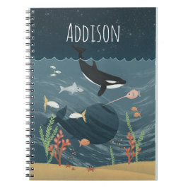 Cuaderno Cute Sea & Whimsical Night Ocean Orca Kids School