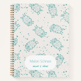 Cuaderno Cute Sheep – Whimsical Seamless Pattern