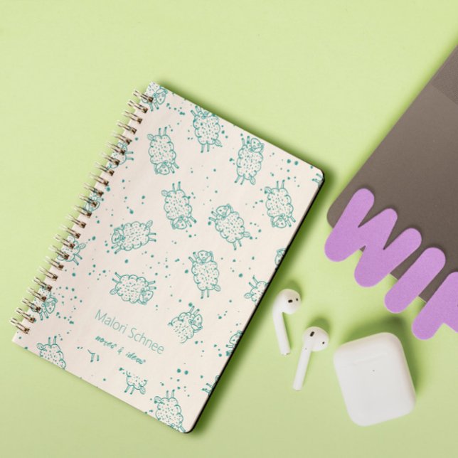 Cuaderno Cute Sheep – Whimsical Seamless Pattern (Subido por el creador)