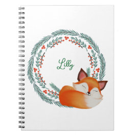 Cuaderno Cute Sleeping Fox Personalized
