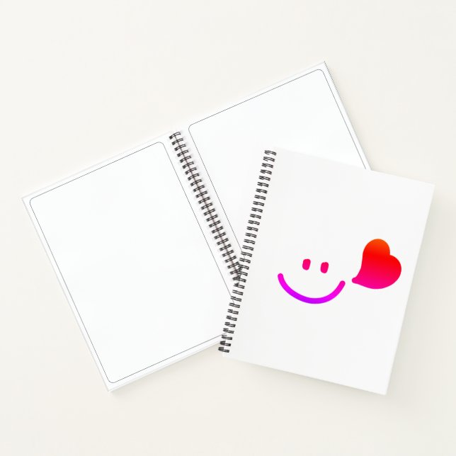 Cuaderno Cute Smiley Face with Heart – Minimalist Happy Vib (Interior)