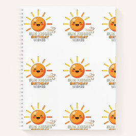 Cuaderno Cute Smiling Sun Birthday Wishes Lined Spiral Note
