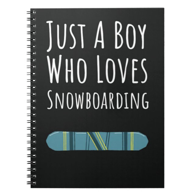 Cuaderno Cute Snowboarder Gifts For Boys Kids Winter Sports (Frente)