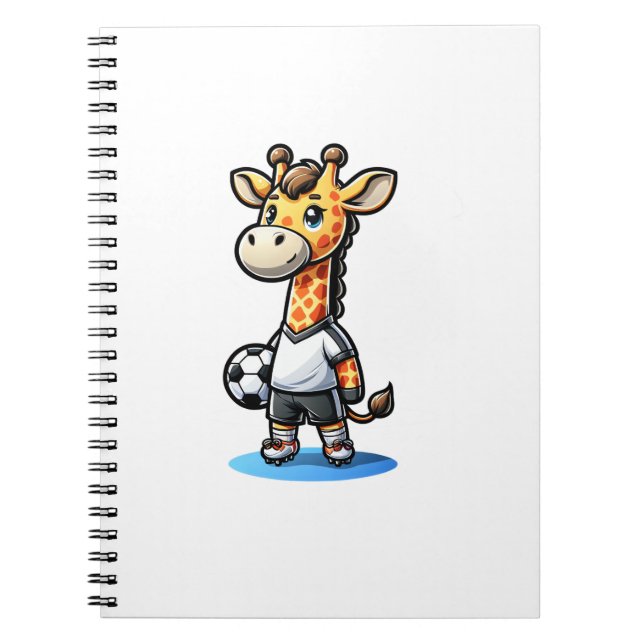 Cuaderno Cute Soccer Player Giraffe. (Frente)