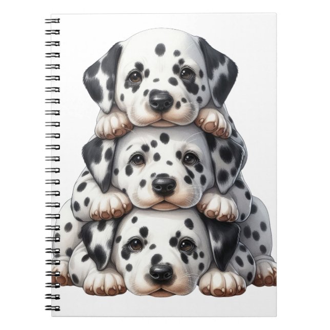 CUADERNO CUTE STACK DE LOS PERROS DE PUPY DALMATIANOS DESPL (Frente)
