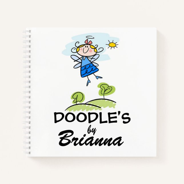 Cuaderno Cute Stick Figure Personalizado Doodle Sketchbook  (Anverso)