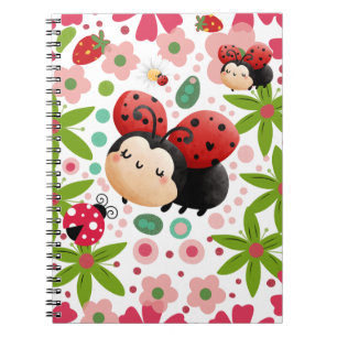 Cuaderno Cute Strawberry Ladybug Notebook