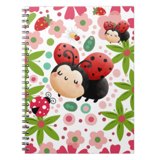 Cuaderno Cute Strawberry Ladybug Notebook 