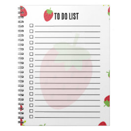Cuaderno Cute Strawberry To-Do List Notepad