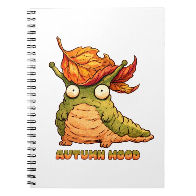 Cuaderno Cute Sudadera con Capucha de Babosa de Otoño Estad (Frente)