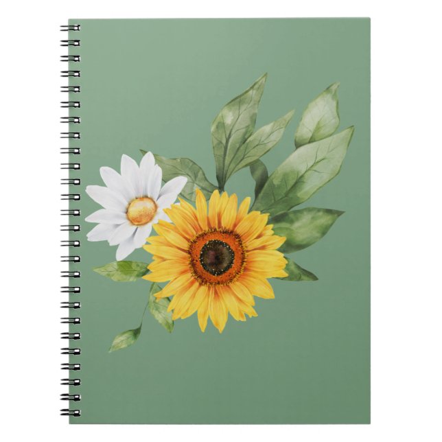 Cuaderno Cute Sunflower & Daisy Notebook (Frente)