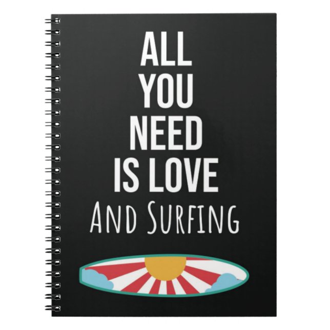 Cuaderno Cute Surfing Gifts Surfboard Surfer Summer Wave (Frente)